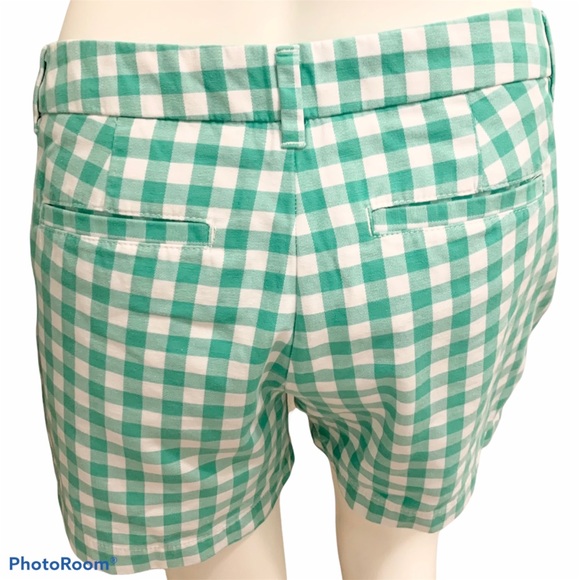 Merona Mint Seafoam Green Check 5” Shorts - Size 4 - Picture 7 of 10